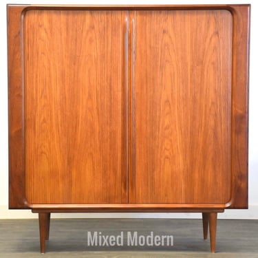 Danish Modern Teak Armoire Dresser 