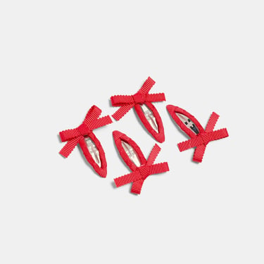 Bow Snap Clips - Red