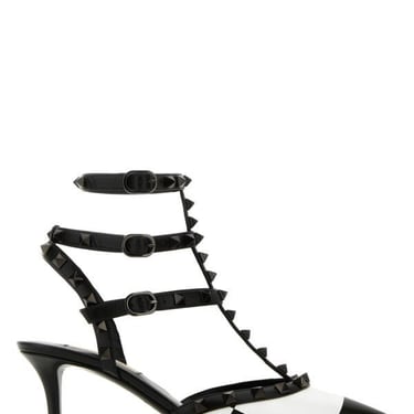 Valentino Garavani Women Two-Tone Leather Rockstud Pumps