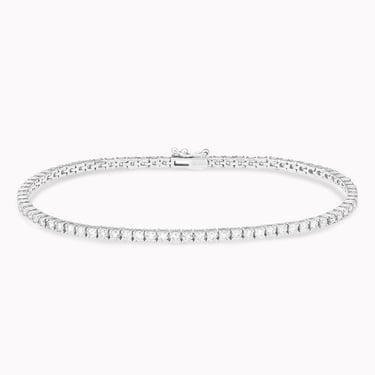 White Gold Diamond Tennis Bracelet 1ct