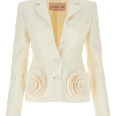 Valentino Garavani Woman Ivory Wool Blend Blazer