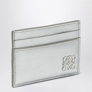 Loewe Anagram Puffer Silver Card Holder Women