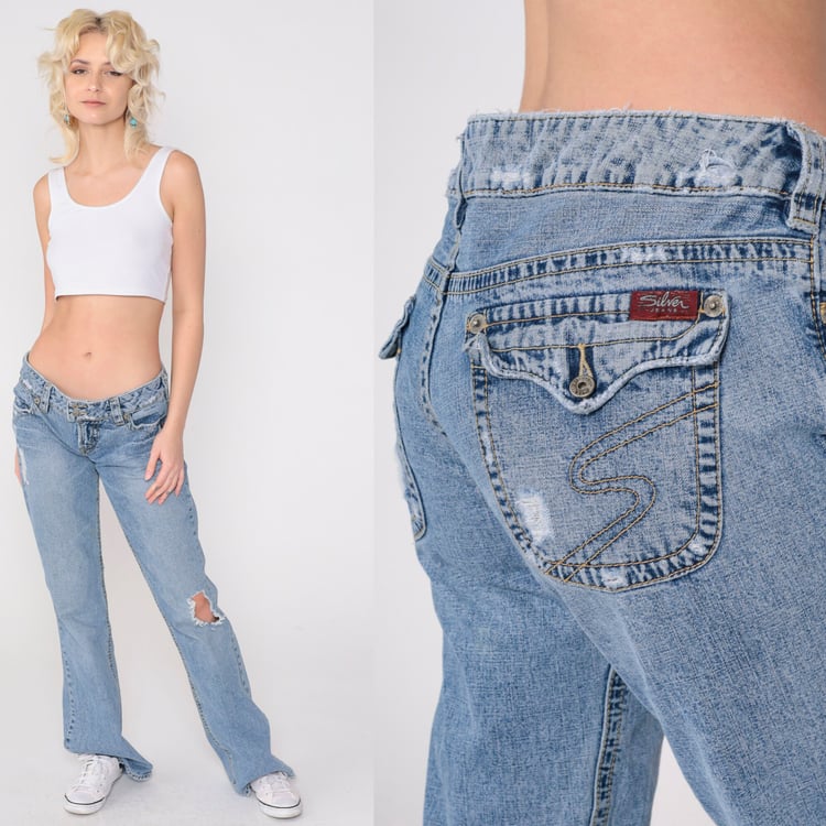 パンツ 00s shellac destroyed flare denim Y2K Shellac flare jeans - Gem