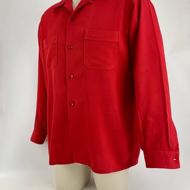 Pendleton Wool Flannel Shirt 16 Men's Medium EXCELLENT Red