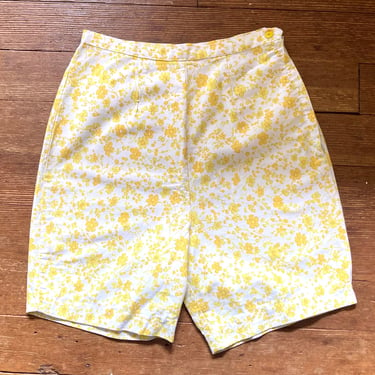 1950s floral cotton shorts 