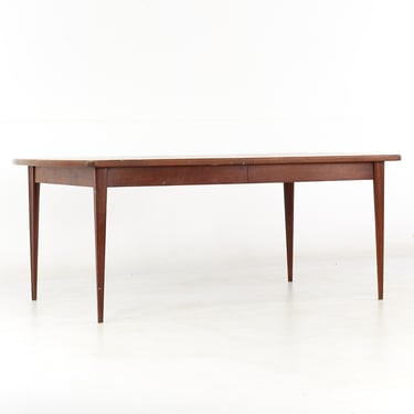 Bertha Schaefer for Singer and Sons Mid Century Walnut 12 Person Dining Table with 3 Leaves - mcm 