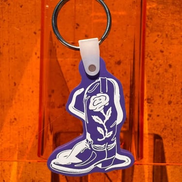 Purple Boot Keychain