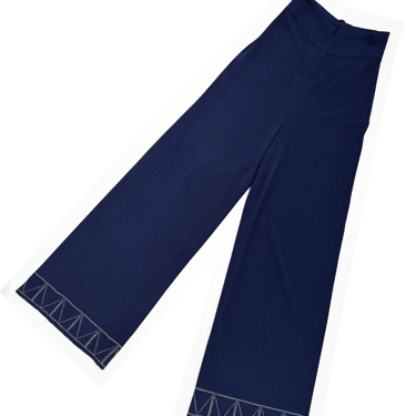 Alaia navy blue knit pants