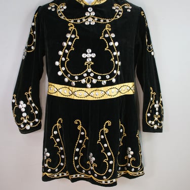 Ottoman - Turkish - Middle Eastern - Black Velvet - Wedding Jacket - Silver 
