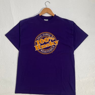 Vintage UW Huskies 100% Husky T-Shirt Sz. L