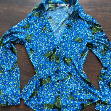 Retro Floral Blouse 