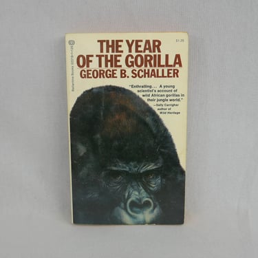 The Year of the Gorilla (1964) by George B Schaller - A scientist with African gorillas - Vintage Animal Science Book 