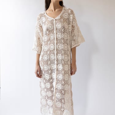Bosa Crochet Dress in Cream