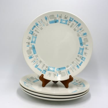 vintage Blue Heaven Dinner Plates by Royal China 