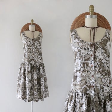 cotton foliage dress - s 