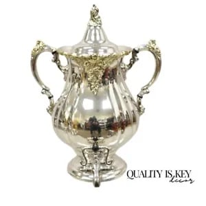 Vintage Grande Baroque by Wallace English Victorian Silver Plated Samovar
