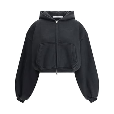 Alexander Wang Women Cropped Zip-Up Hoodie