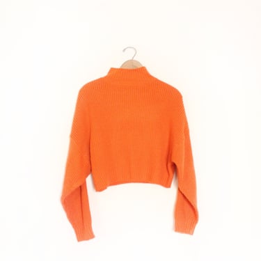 Soft Orange Turtleneck Sweater 