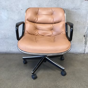 1970's Executive Leather Knoll Charles Pollock Office Chair #1