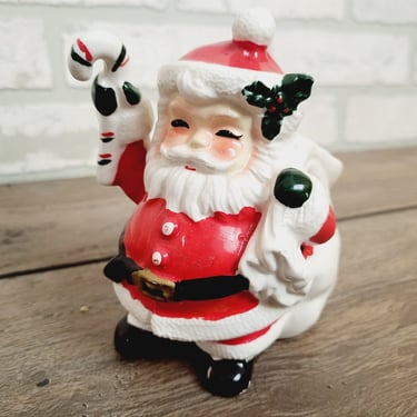 Charming Ceramic Santa Planter/Trinket Holder 