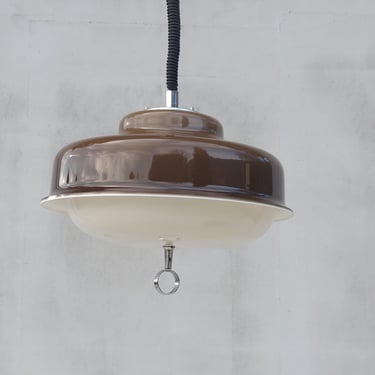 Meblo Guzzini Pendant Lamp / UFO / Retro Pendant Lamp / H.Guzzini / Italian Design / Space Age Chandelier / Mid-century Chandelier/ 70's 