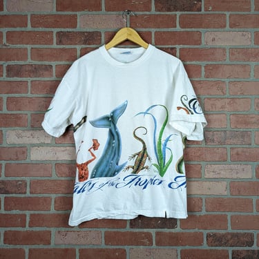 Vintage 90s Tales of the Topics ORIGINAL Aquatic Butt Graphic Tee - Large 