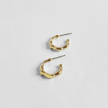 Kara Yoo Freddie Hoops, Gold Vermeil