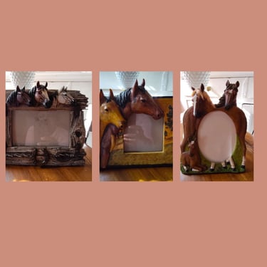WHIMSICAL Horse Picture Frame Assortment Horse Ranch Photo Frame Collection Western Frame Decor Vintage Country-style Horse Frames 