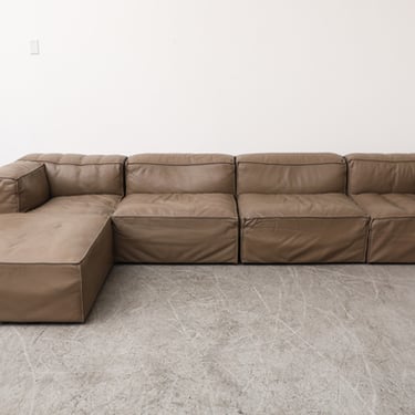 Cor &quot;Trio&quot; Modular Leather Sofa with Ottoman