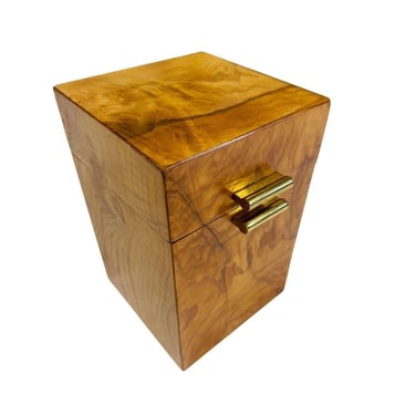 Burl Wood and Brass Small Chest, 1960
