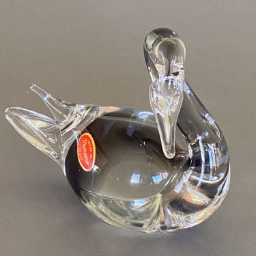 Vintage Murano Glass Swan Made in Italy 