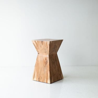 Natural Wood End Table - The Sol 