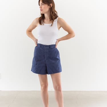 Vintage 32 Waist Blue Denim Shorts | Painter Unisex French Workwear style | S075 