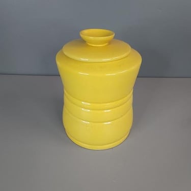 Frankoma Pottery 26F Harvest Sunflower Yellow Canister Jar 