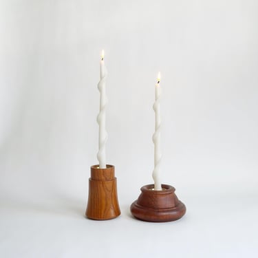 MCM Candle Holders by Dansk, Teak & Brass, Buy Individually or Discount for Set of 2, Vintage 1970’s 