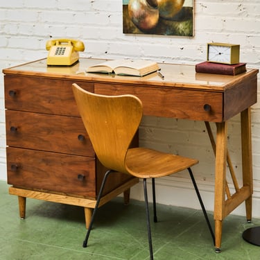 Walnut Vintage Desk 4 Drawers