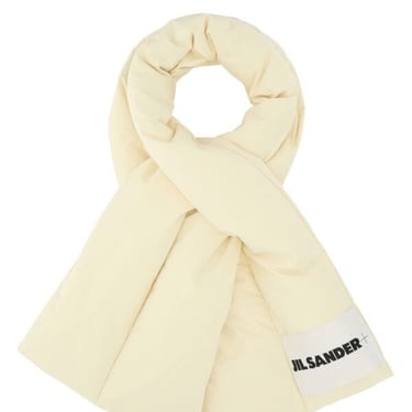 Jil Sander Men Cream Polyester Scarf