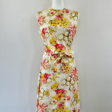 1960s Tanner of North Carolina Floral Shift Dress 