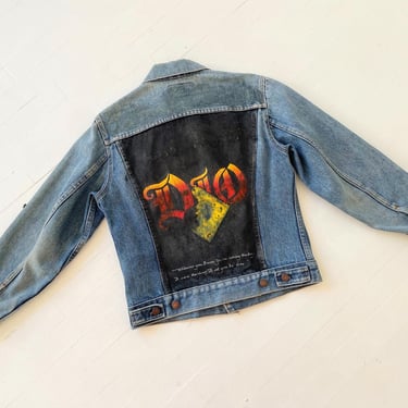 Vintage Levi’s Denim Jacket with Hand-Painted Back “Dio” 