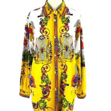 Gianni Versace Vintage SS 1998 Men's Japanese Inspired Tropical