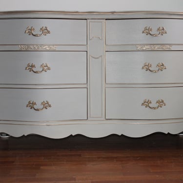 SOLD***Do not purchase**French grey Dresser/Long Dresser/Changing Table/Media Console 