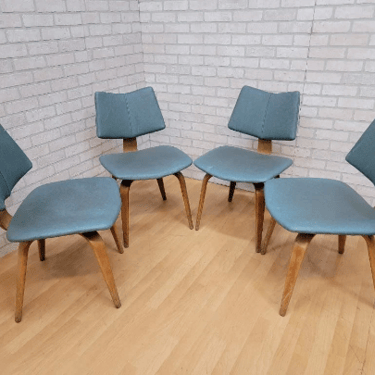 Mid Century Modern Bentwood Accent Dining Chairs by Bruno Weil for Thonet - Set of 4