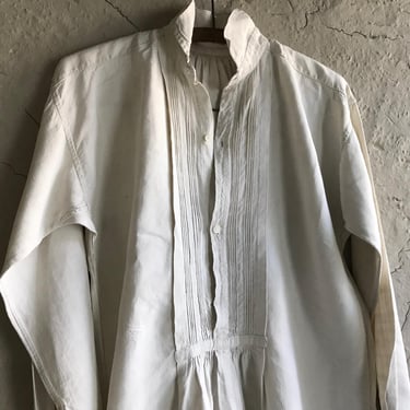 Rustic 19th C French Peasant Shirt, Linen Chemise, Period Clothing, French Farmhouse 