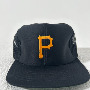 Vintage Pittsburgh Pirates Mesh Trucker Snapback Hat Deadstock W/ Tags