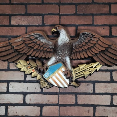 Vintage Styrofoam Eagle Wall Plaque 