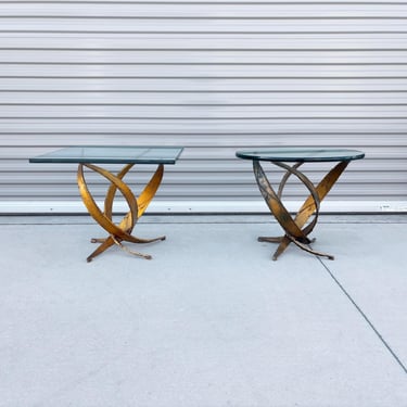 1970s Pair of Mid Century Brutalist Side Tables by Silas Seandel 