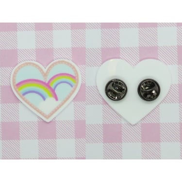 Pastel Rainbow Pin Cute Kawaii Brooch 