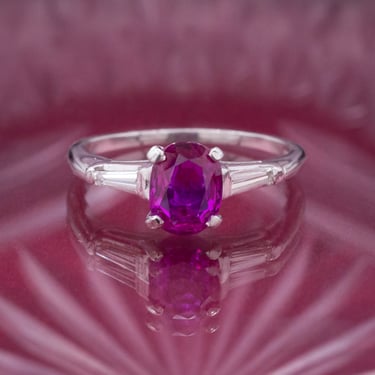 1.65 Carat Burma Ruby &amp; Diamond Ring