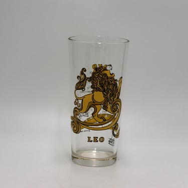 Vintage Arby's Leo Zodiac glass 1976 astrology glass 