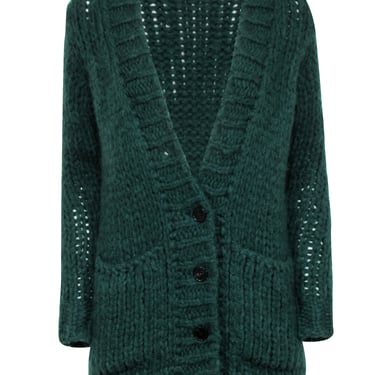 Roberto Collina - Green Knit Button Front Cardigan Sz S